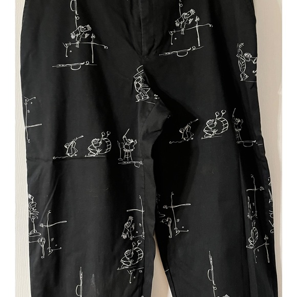 Chico's Bird & Frog Print Capri Pants  Size 3 Xl 16 Us Black/white, Zip Up, - Picture 7 of 16